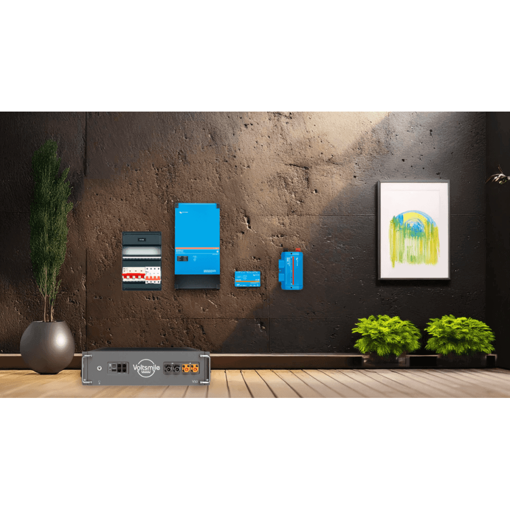 Alles-in-1 Victron 1-fase thuisbatterijset – 5,12 kWh LiFePO₄ + 2,4 kW omvormer